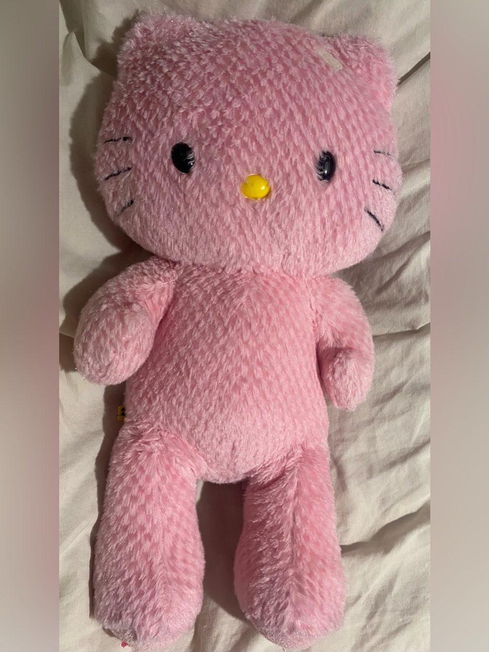Build a Bear Hello Kitty Pink Plush Soft Toy Cute Cuddly Comfort Pink Waffle